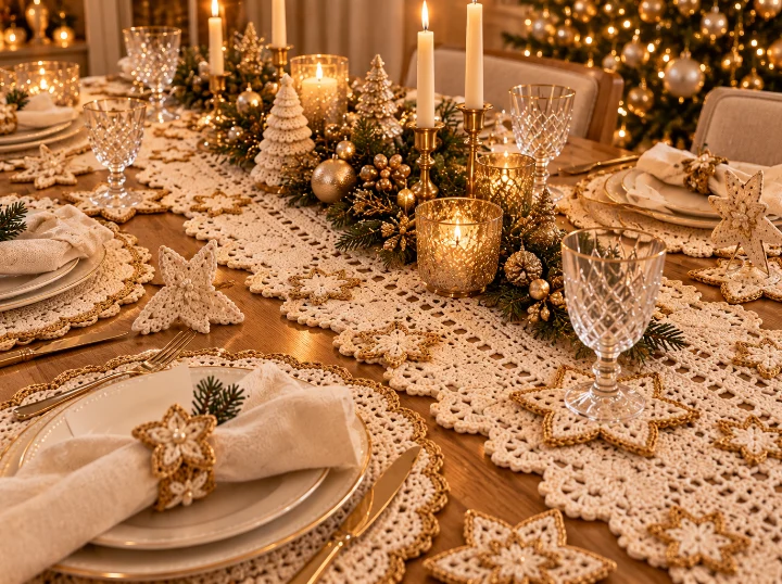 Collezione Oro e Panna all'uncinetto